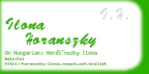 ilona horanszky business card